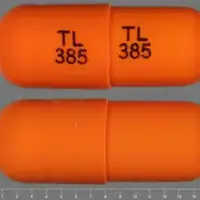 Terazosin (Terazosin [ ter-ay-zo-sin ])-TL 385 TL 385-5 mg-Orange-Capsule-shape