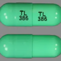 Terazosin (Terazosin [ ter-ay-zo-sin ])-TL 386 TL 386-10 mg-Green-Capsule-shape