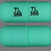 Terazosin (Terazosin [ ter-ay-zo-sin ])-TL 386 TL 386-10 mg-Green-Capsule-shape