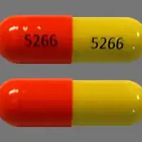 Tetracycline (Tetracycline [ tet-tra-sye-kleen ])-5266 5266-500 mg-Orange & Yellow-Capsule-shape