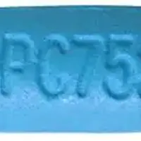 Acetaminophen and diphenhydramine (Acetaminophen and diphenhydramine [ a-seet-a-min-oh-fen-and-dye-fen-hye-dra-meen ])-CPC752-500 mg / 25 mg-Blue-Capsule-shape