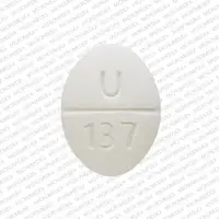 Clonidine (transdermal) (Clonidine (transdermal) [ kloe-ni-deen ])-U 137-0.3 mg-White-Oval