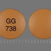 Diclofenac (systemic) (monograph) (Cambia)-GG 738-50 mg-Brown-Round