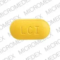 Doxycycline (systemic) (monograph) (Doryx)-LCI 1338-100 mg-Yellow-Capsule-shape