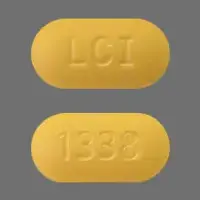 Doxycycline (systemic) (monograph) (Doryx)-LCI 1338-100 mg-Yellow-Capsule-shape