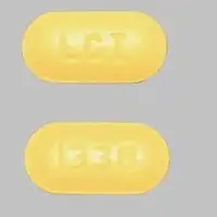 Doxycycline (systemic) (monograph) (Doryx)-LCI 1338-100 mg-Yellow-Capsule-shape