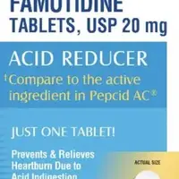 Famotidine (Famotidine [ fam-oh-ti-deen ])-V 15-20 mg-White-Round