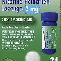 Nicorette spearmint burst with a hint of chamomile (gum, lozenge) (Nicotine (gum, lozenge) [ nik-oh-teen ])-J7-2 mg-White-Round