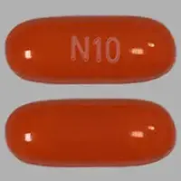 Nifedipine (eqv-procardia xl) (Nifedipine [ nye-fed-i-peen ])-N10-10 mg-Yellow-Capsule-shape
