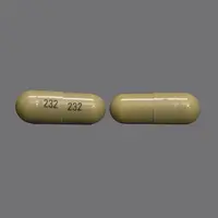 Nitrofurantoin (Nitrofurantoin [ nye-troe-fue-ran-toin ])-232 232-50 mg-Brown-Capsule-shape