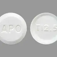 Tetrabenazine (Tetrabenazine (tet ra ben' a zeen))-APO T12.5-12.5 mg-White-Round