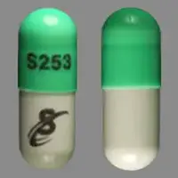 Chlordiazepoxide (Chlordiazepoxide [ klor-dye-az-e-pox-ide ])-S253 Logo-25 mg-Green & White-Capsule-shape