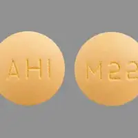 Methyldopa (Methyldopa [ meth-il-doe-pa ])-AHI M22-250 mg-Peach-Round