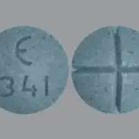 Amphetamine sulfate (Amphetamine [ am-fet-a-meen ])-E 341-10 mg-Blue-Round