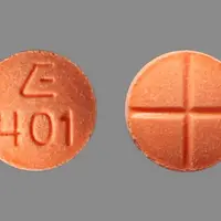 Amphetamine sulfate (Amphetamine [ am-fet-a-meen ])-E 401-20 mg-Orange-Round
