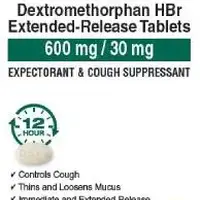 Robafen dm cough and chest congestion (Dextromethorphan and guaifenesin [ dex-troe-me-thor-fan-and-gwye-fen-e-sin ])-054-30 mg / 600 mg-White-Oval