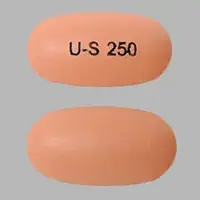 Divalproex sodium (Divalproex sodium [ dye-val-pro-ex ])-U-S 250-250 mg-Peach-Capsule-shape