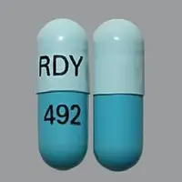 Esomeprazole (injection) (Esomeprazole (injection) [ ee-soe-mep-ra-zole ])-RDY 492-20 mg-Blue-Capsule-shape