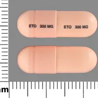 Etodolac (Etodolac [ ee-toe-doe-lak ])-ETO 300 MG ETO 300 MG-300 mg-Pink-Capsule-shape