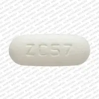 Levofloxacin (systemic) (monograph) (Levaquin)-ZC57-750 mg-White-Capsule-shape