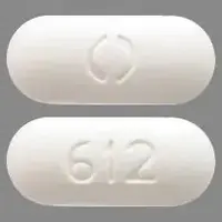 Methocarbamol (Methocarbamol (oral/injection) [ meth-oh-kar-ba-mal ])-612 O-750 mg-White-Capsule-shape