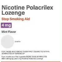 Nicotine gum and lozenges (Nicotine (gum, lozenge) [ nik-oh-teen ])-A754-4 mg-White-Round