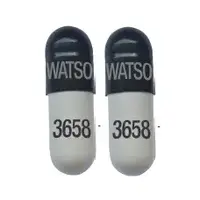 Nitrofurantoin (Nitrofurantoin [ nye-troe-fue-ran-toin ])-WATSON 3658-100 mg-Black / Gray-Capsule-shape