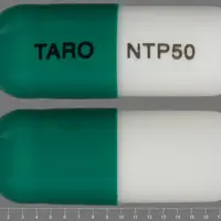 Nortriptyline (Nortriptyline [ nor-trip-ti-leen ])-TARO NTP50-50 mg-Green & White-Capsule-shape