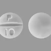 Pindolol (Pindolol [ pin-doe-lol ])-P 10-10 mg-White-Round