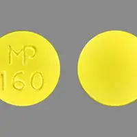 Thioridazine (Thioridazine [ thye-oh-rid-a-zeen ])-MP 160-100 mg-Yellow-Round