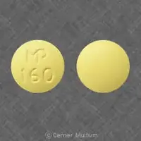 Thioridazine (Thioridazine [ thye-oh-rid-a-zeen ])-MP 160-100 mg-Yellow-Round