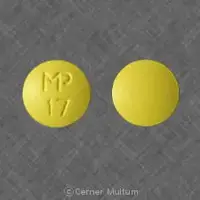 Thioridazine (Thioridazine [ thye-oh-rid-a-zeen ])-MP 17-50 mg-Yellow-Round