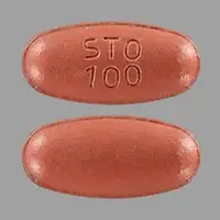 Carbidopa, entacapone, and levodopa (Carbidopa, entacapone, and levodopa [ kar-bi-doe-pa, en-tak-a-pone, lee-voe-doe-pa ])-STO 100-25 mg / 200 mg / 100 mg-Red-Oval