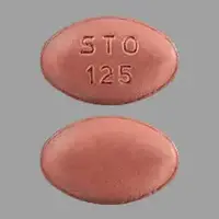 Carbidopa, entacapone, and levodopa (Carbidopa, entacapone, and levodopa [ kar-bi-doe-pa, en-tak-a-pone, lee-voe-doe-pa ])-STO 125-31.25 mg / 200 mg / 125 mg-Red-Oval