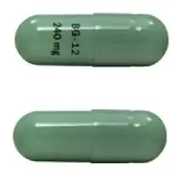 Dimethyl fumarate (Dimethyl fumarate [ dye-meth-il-fue-mar-ate ])-BG-12 240 mg-240 mg-Green-Capsule-shape