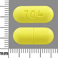 Salsalate (Salsalate [ sal-sa-late ])-704-750 mg-Yellow-Capsule-shape