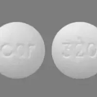 Acarbose (Acarbose [ ah-kar-bose ])-cor 320-100 mg-White-Round