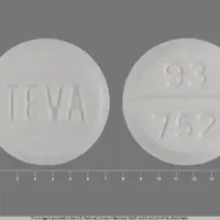 Atenolol (Atenolol [ a-ten-oh-lol ])-TEVA 93 752-50 mg-White-Round