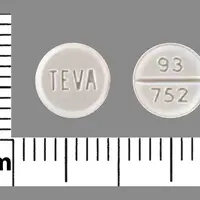 Atenolol (Atenolol [ a-ten-oh-lol ])-TEVA 93 752-50 mg-White-Round