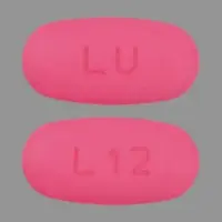 Azithromycin (Azithromycin [ a-zith-roe-mye-sin ])-LU L12-500 mg-Pink-Oval