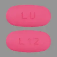 Azithromycin (Azithromycin [ a-zith-roe-mye-sin ])-LU L12-500 mg-Pink-Oval