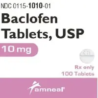 First baclofen (Baclofen (oral) [ bak-loe-fen ])-C21-10 mg-White-Round