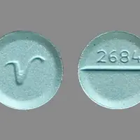 Diazepam (Diazepam (oral) [ dye-az-e-pam ])-V 2684-10 mg-Blue-Round