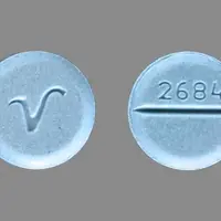 Diazepam rectal (Diazepam rectal [ dye-az-e-pam ])-V 2684-10 mg-Blue-Round