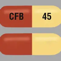 Fenofibric acid (Fenofibric acid [ fen-oh-fye-brik-as-id ])-CFB 45-45 mg-Orange & Yellow-Capsule-shape