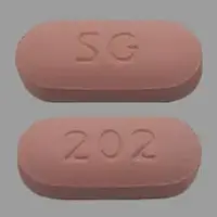 Allergy relief (fexofenadine hcl) (Fexofenadine [ fex-oh-fen-a-deen ])-SG 202-180 mg-Pink-Capsule-shape