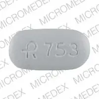 Glyburide and metformin (Glyburide and metformin [ glye-bure-ide-and-met-for-min ])-R 753-5 mg / 500 mg-Blue-Capsule-shape