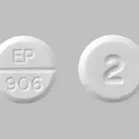 Lorazepam (injection) (Lorazepam (injection) [ lor-a-ze-pam ])-EP 906 2-2 mg-White-Round