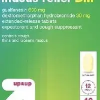 Adult cough dm (Dextromethorphan and guaifenesin [ dex-troe-me-thor-fan-and-gwye-fen-e-sin ])-L219 600-dextromethorphan hydrobromide 30 mg / guaifenesin 600 mg-Yellow-Oval