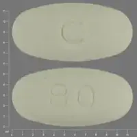 Meloxicam (Meloxicam (oral/injection) [ mel-oks-i-kam ])-C 80-15 mg-Yellow-Oval